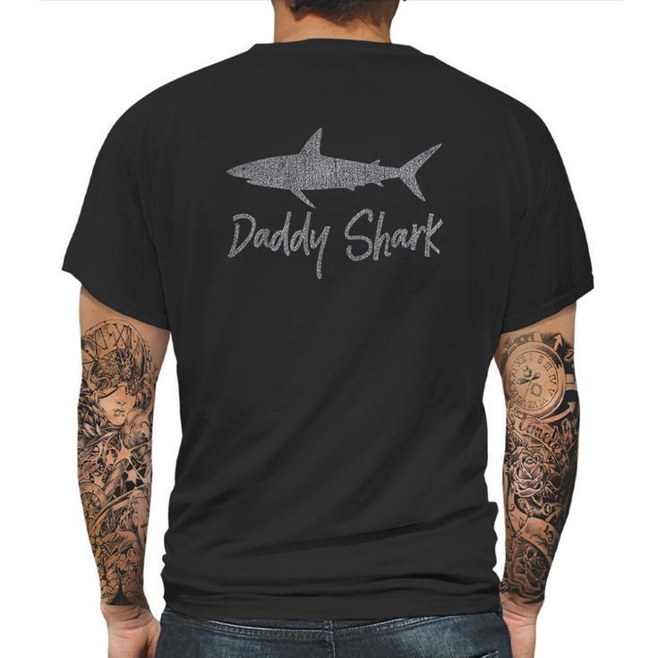 Daddy Shark Matching Family Gift For Dad Papa Father Mens Back Print T-shirt