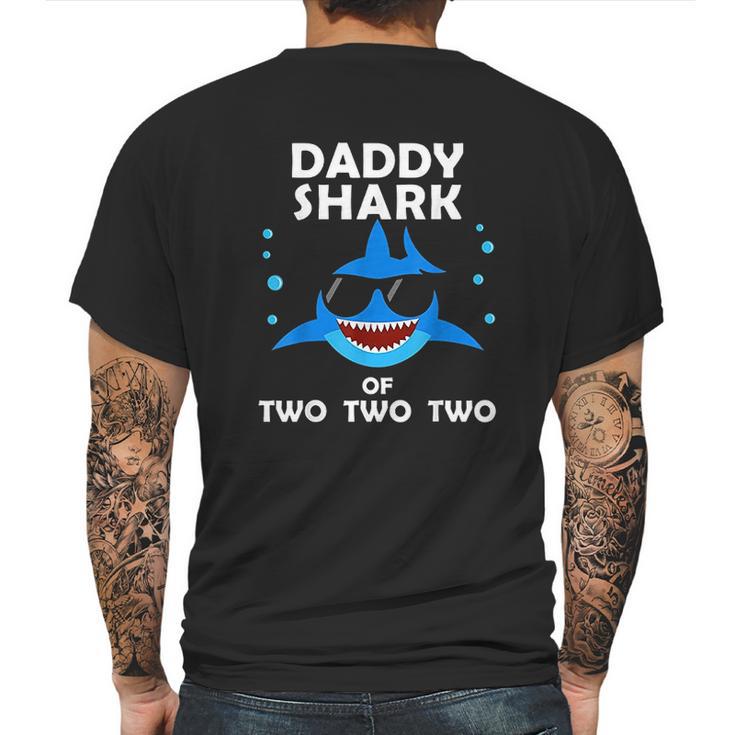 Daddy Shark Of Two Mens Back Print T-shirt