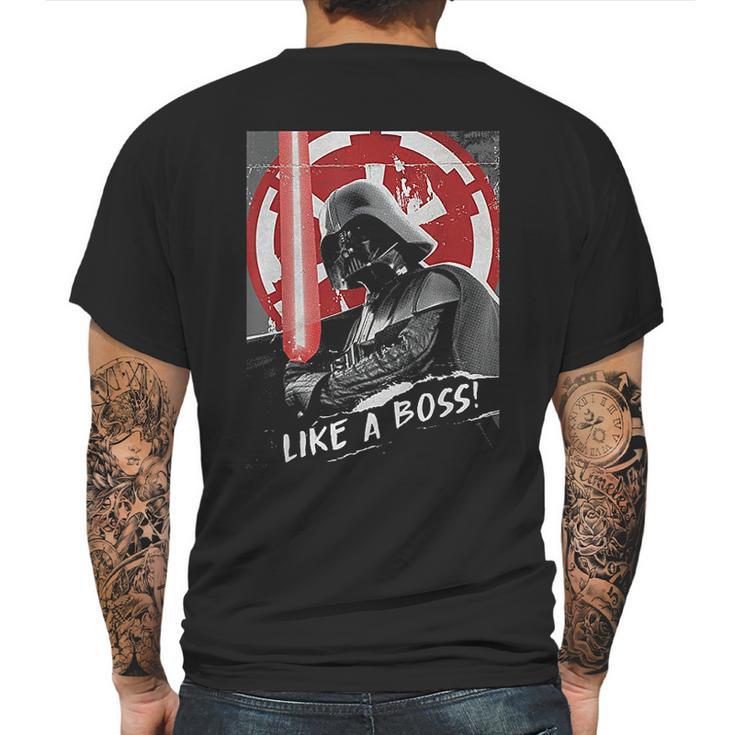 Darth Vader Like A Boss Funny Design Mens Back Print T-shirt