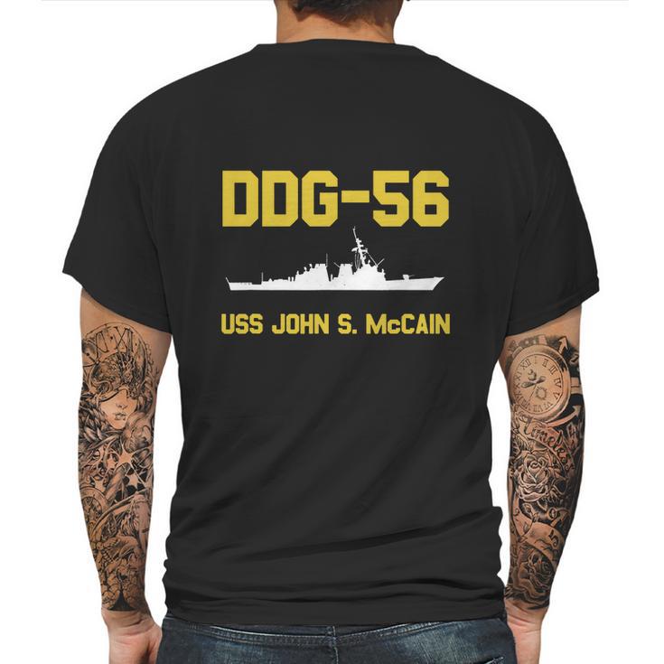 Ddg 56 Uss John S Mccain Shirt Mens Back Print T-shirt