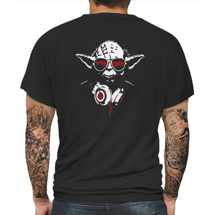 Decal Serpent Yoda Inspired Music Dj Headphones Crew Neck Cotton Mens Back Print T-shirt