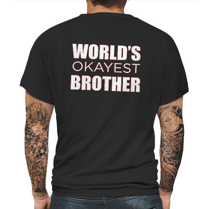 Decrum Worlds Okayest Mens Back Print T-shirt