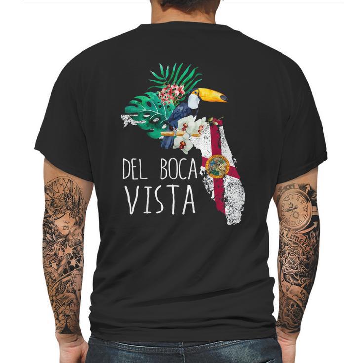 Del Boca Vista Florida Tropical Mens Back Print T-shirt