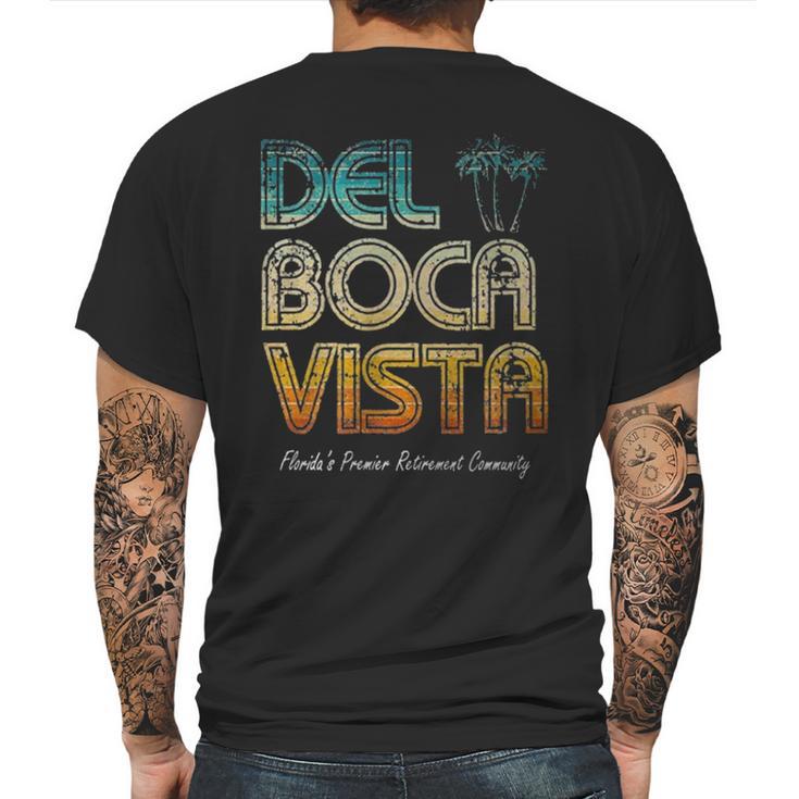 Del Boca Vista Retro Vintage Mens Back Print T-shirt