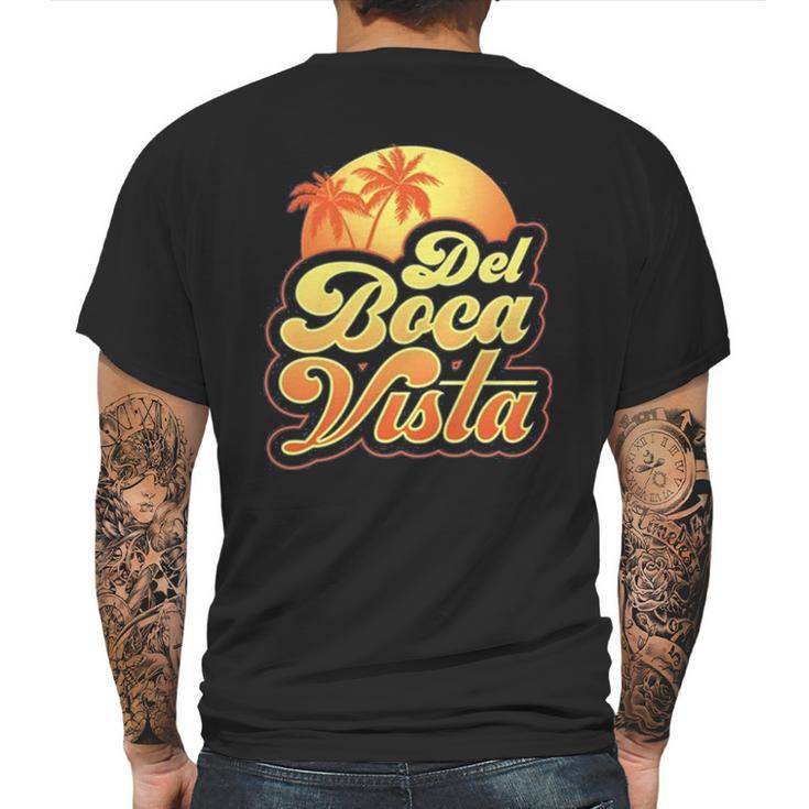 Del Boca Vista Sunset Retro Mens Back Print T-shirt