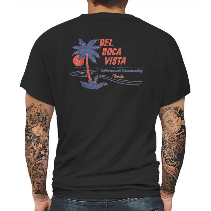 Del Boca Vista Vintage Florida Mens Back Print T-shirt