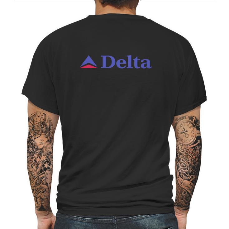 Delta Airlines T-Shirt Mens Back Print T-shirt