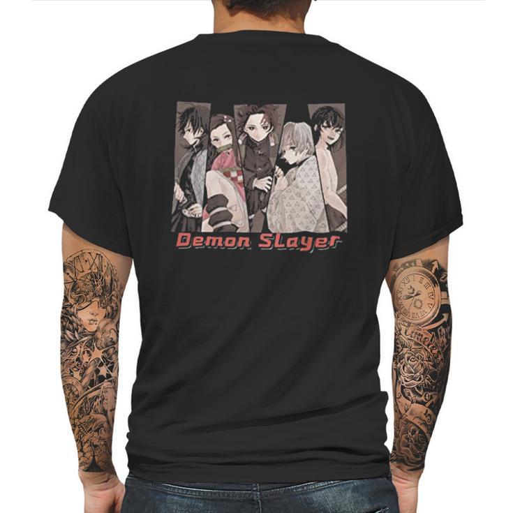 Demon Slayer Characters Art Mens Back Print T-shirt