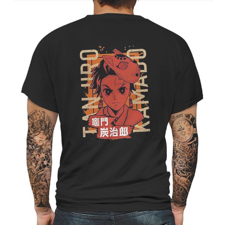 Demon Slayer Real Face Mens Back Print T-shirt