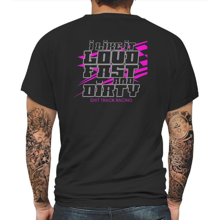 Dirt Track Racing Gear Sprint Car Modified Late Model Racing Mens Back Print T-shirt