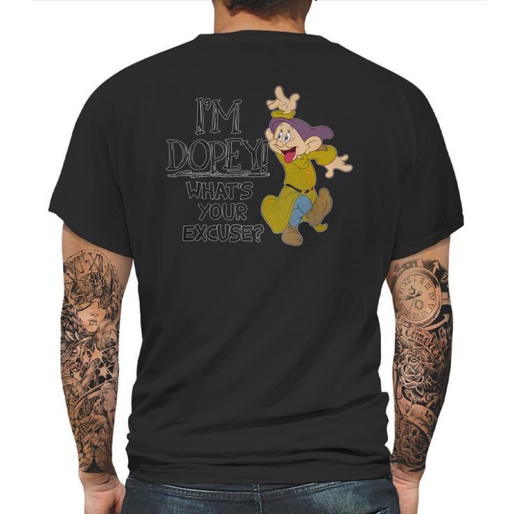 Disney Snow White Im Dopey Whats Your Excuse  T-Shirt Mens Back Print T-shirt