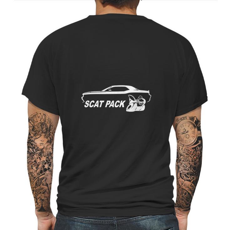 Dodge Challenger Scat Pack Classic Outline Design Mens Back Print T-shirt