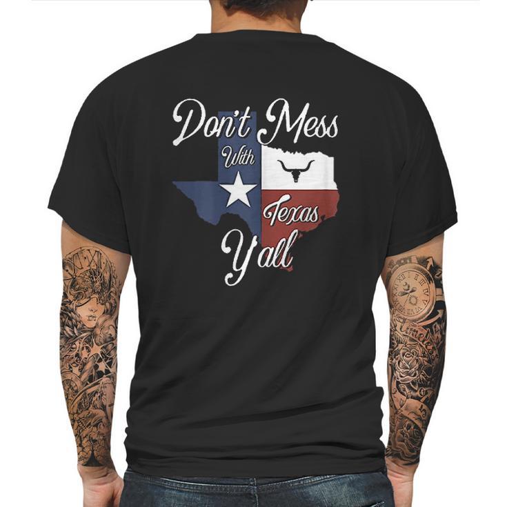 Dont Mess With Vintage Texas Longhorn Lone Star State Pride Mens Back Print T-shirt