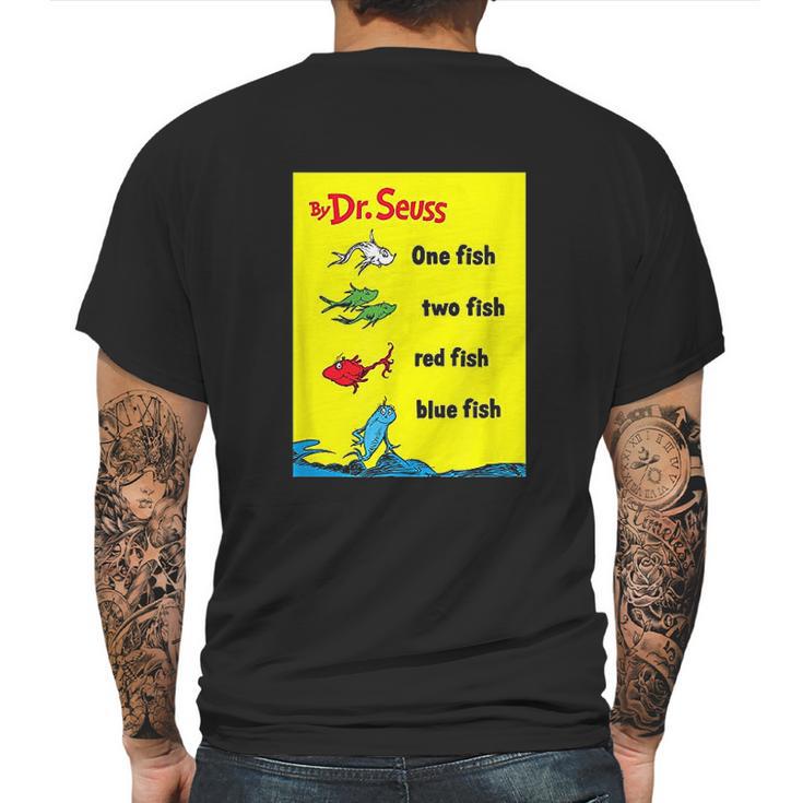 Dr Seuss One Fish Two Fish Book Cover Mens Back Print T-shirt