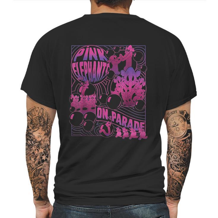 Dumbo Pink Elephants On Parade Mens Back Print T-shirt