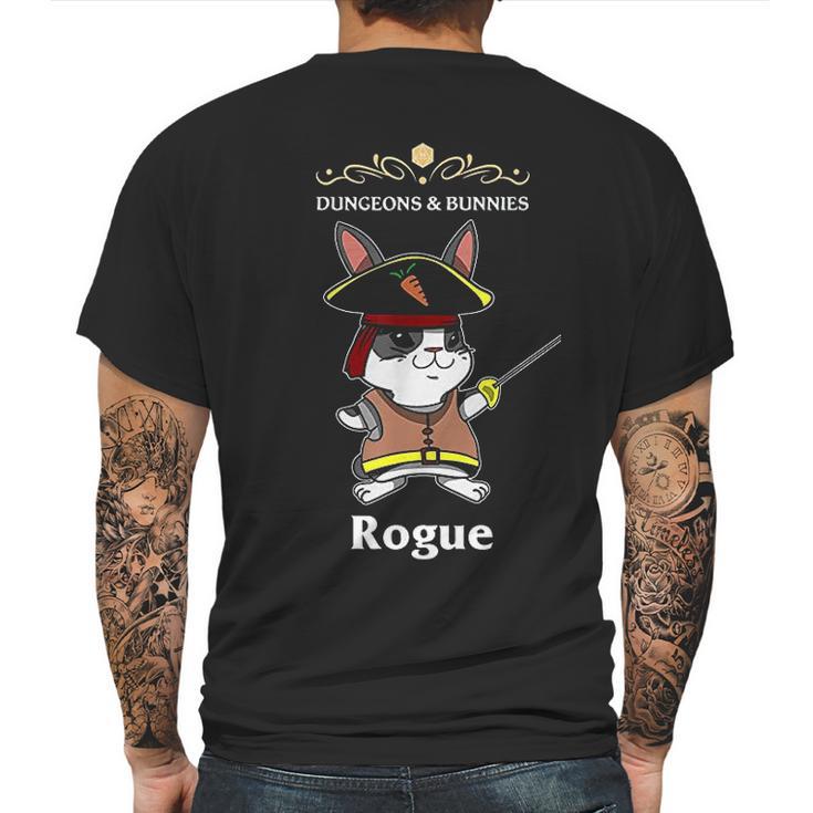 Dungeons And Bunnies Rpg D20 Rogue Roleplaying Gamers Gift Mens Back Print T-shirt