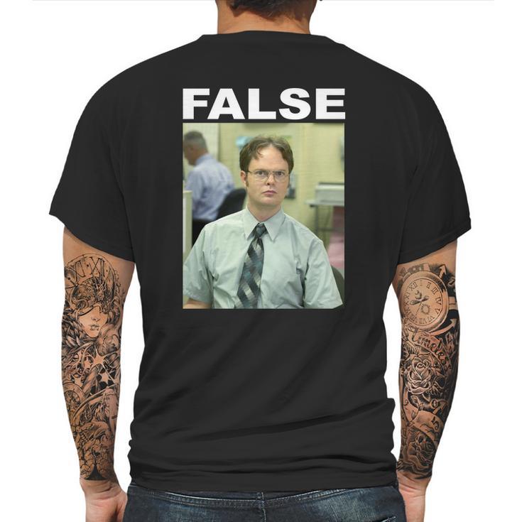 Dwight Schrute False Funny Mens Back Print T-shirt