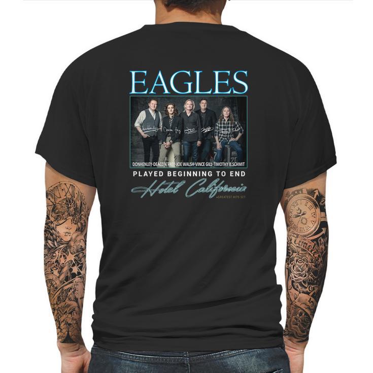 Eagle Signatures Played Beginning To End Hotel California Shirt Mens Back Print T-shirt