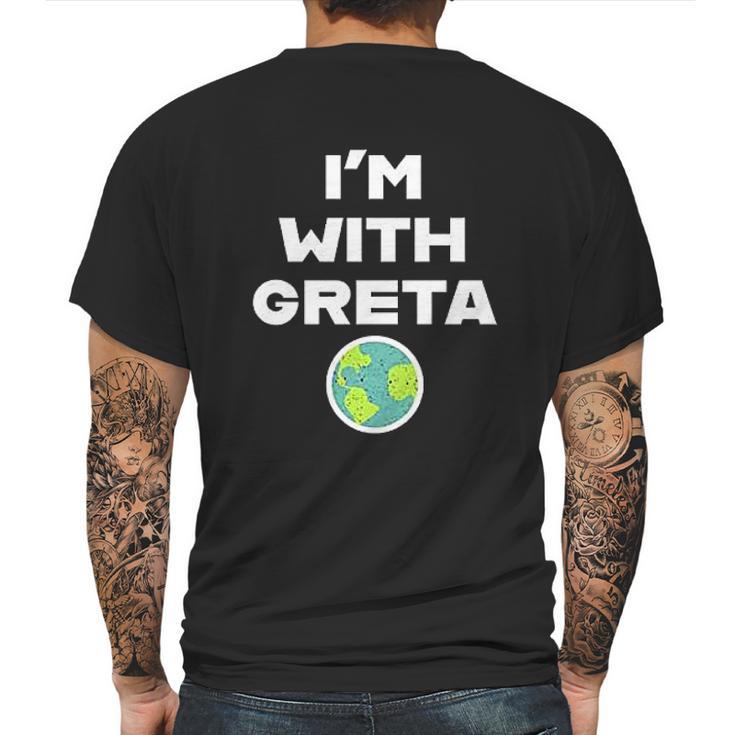 Earth Day Climate Change Im With Greta Science Mens Back Print T-shirt