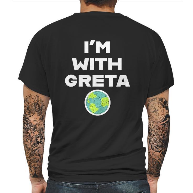 Earth Day Climate Change I Am With Greta Science Graphic Mens Back Print T-shirt