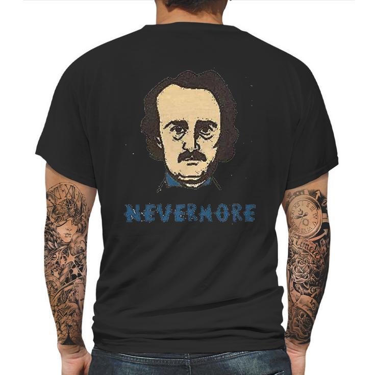 Edgar Allan Poe Nevermore Halloween Costume Graphic Mens Back Print T-shirt