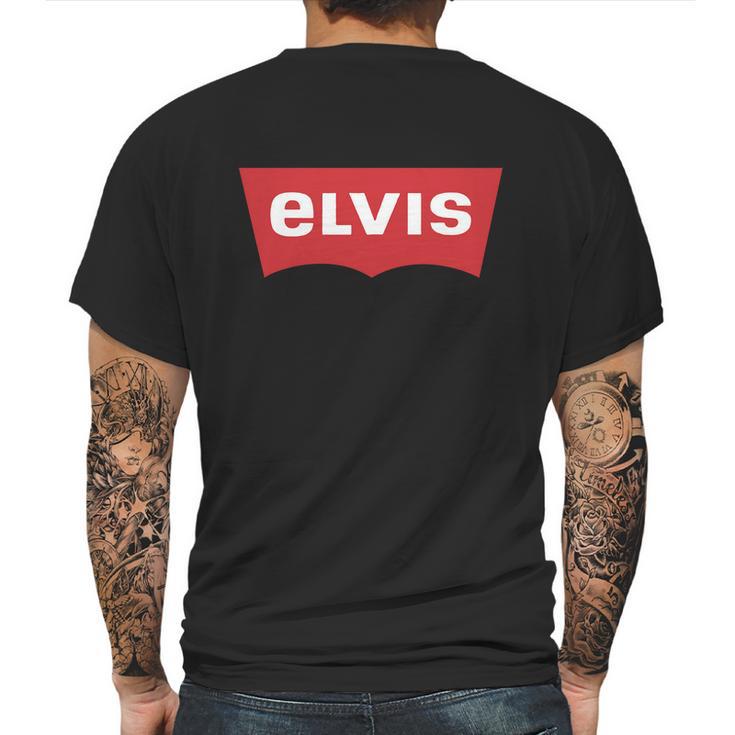 Elvis - Levis Style Logo Mens Back Print T-shirt