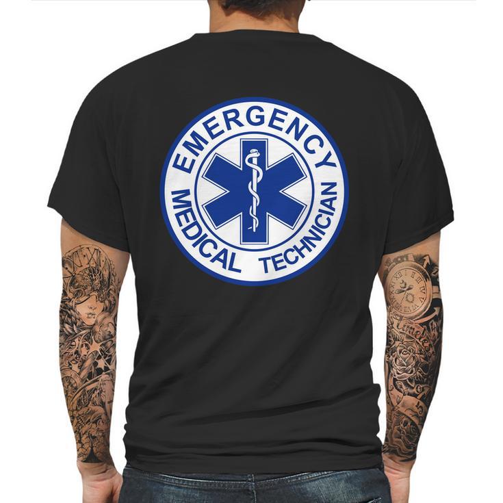 Emt Emergency Medical Technician Logo Mens Back Print T-shirt