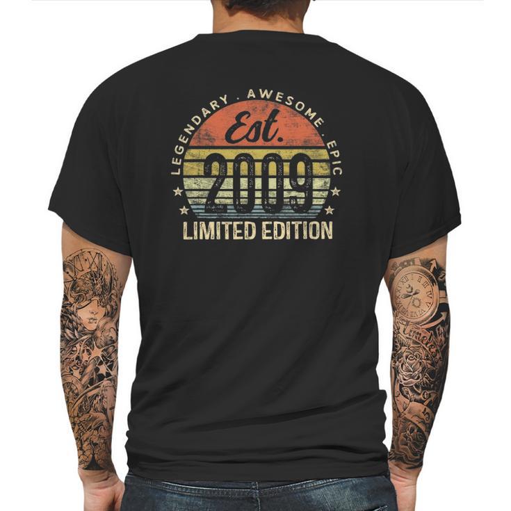 Est 2009 Limited Edition 13Th Birthday Gifts 13 Years Old Mens Back Print T-shirt