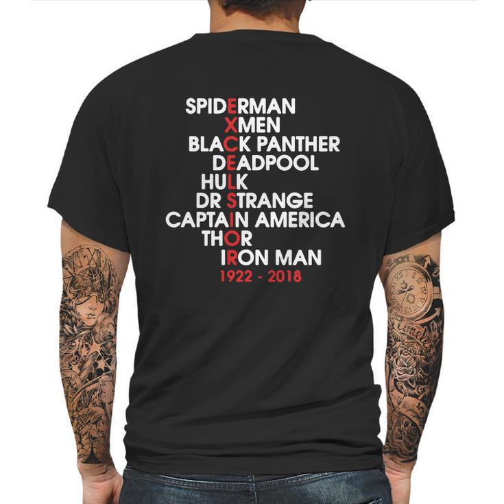 Excelsior Spiderman Xmen Black Panther Deadpook Mens Back Print T-shirt