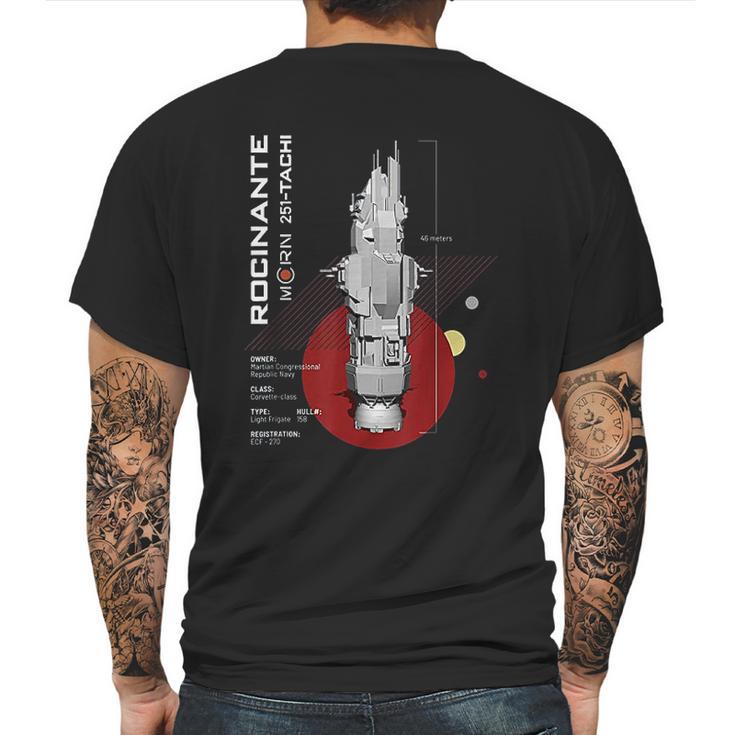 The Expanse Rocinante Ship Mens Back Print T-shirt