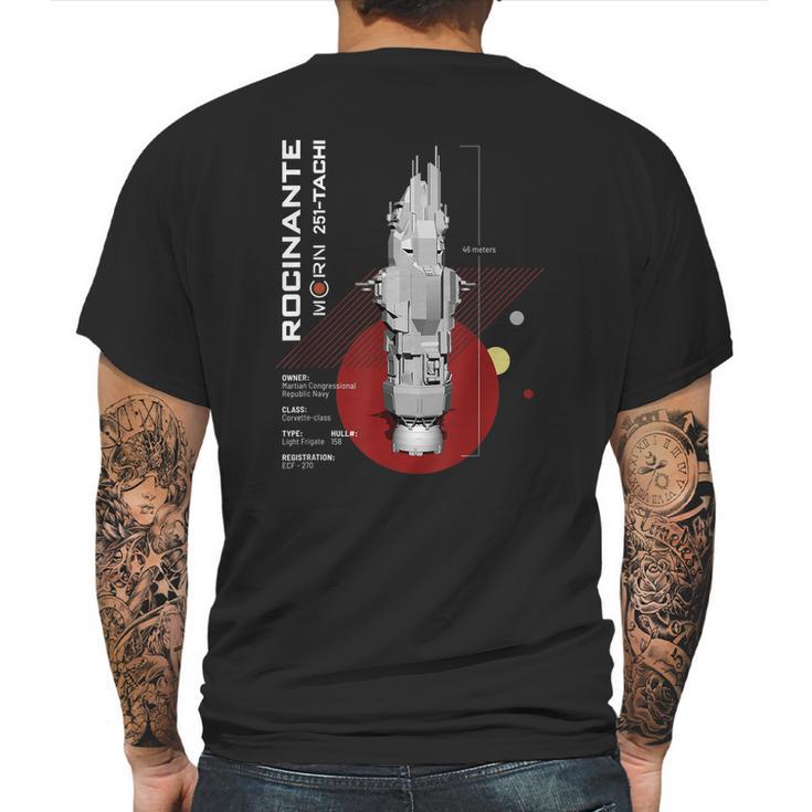 The Expanse Rocinante Ship T-Shirt Mens Back Print T-shirt