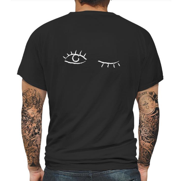 Eye Wink Design Mujer Enamorada Amor Mens Back Print T-shirt