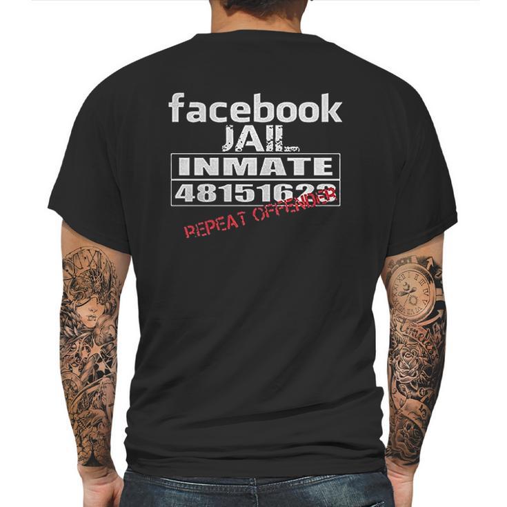 Facebook Jail Inmate 48151623 Mens Back Print T-shirt