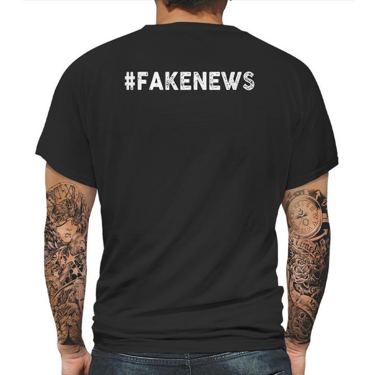 Fake News Humor Hashtag Fakenews Mens Back Print T-shirt