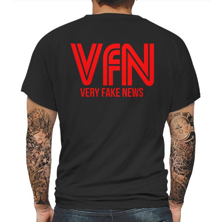 Very Fake News Network Mens Back Print T-shirt