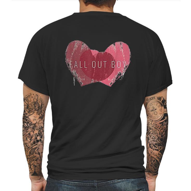 Fall Out Boy  Weathered Hearts Mens Back Print T-shirt