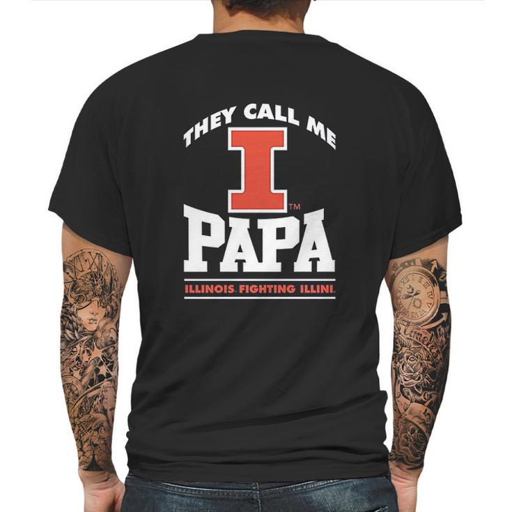 Fanprint Illinois Fighting Illini They Call Me Papa Mens Back Print T-shirt