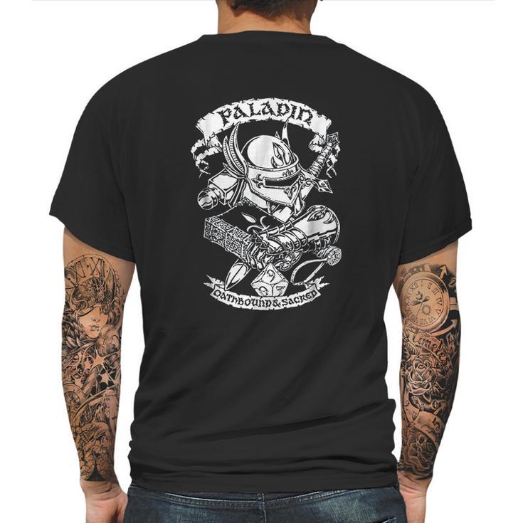 Fantasy Rpg Paladin Mens Back Print T-shirt