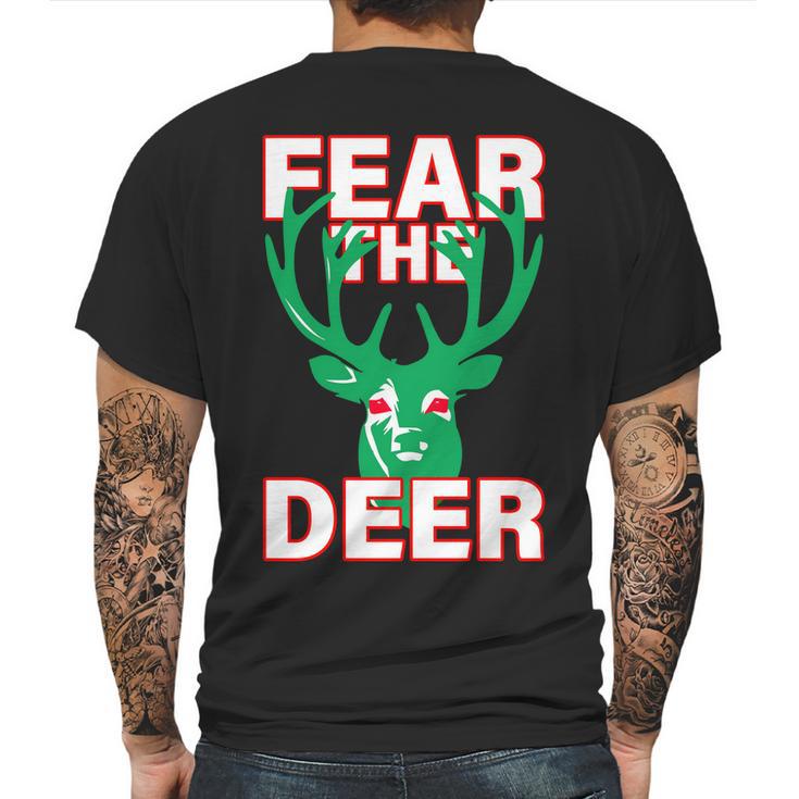 Fear The Deer Basketball Playoffs Graphic Design Printed Casual Daily Basic Mens Back Print T-shirt