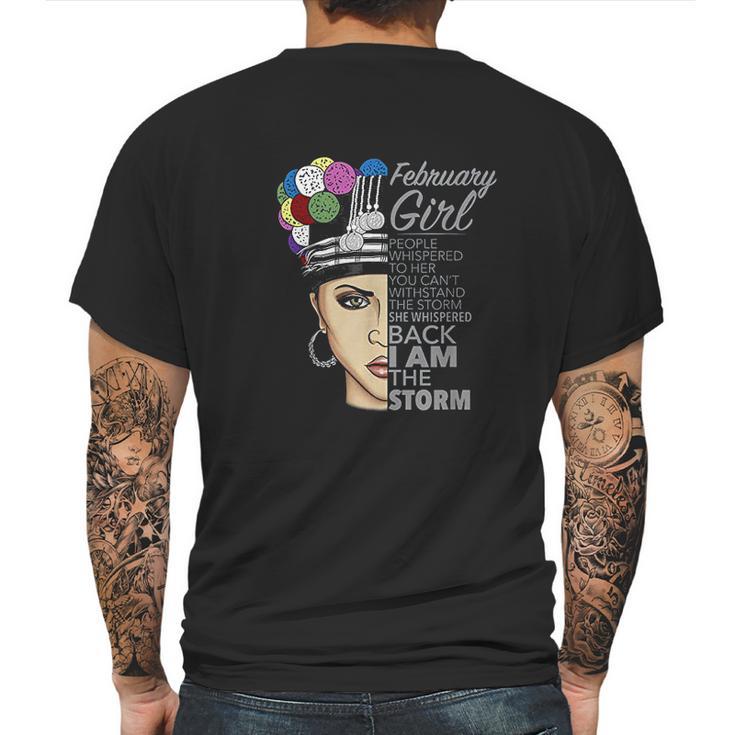 February Girl I Am The Storm Hmong Mens Back Print T-shirt