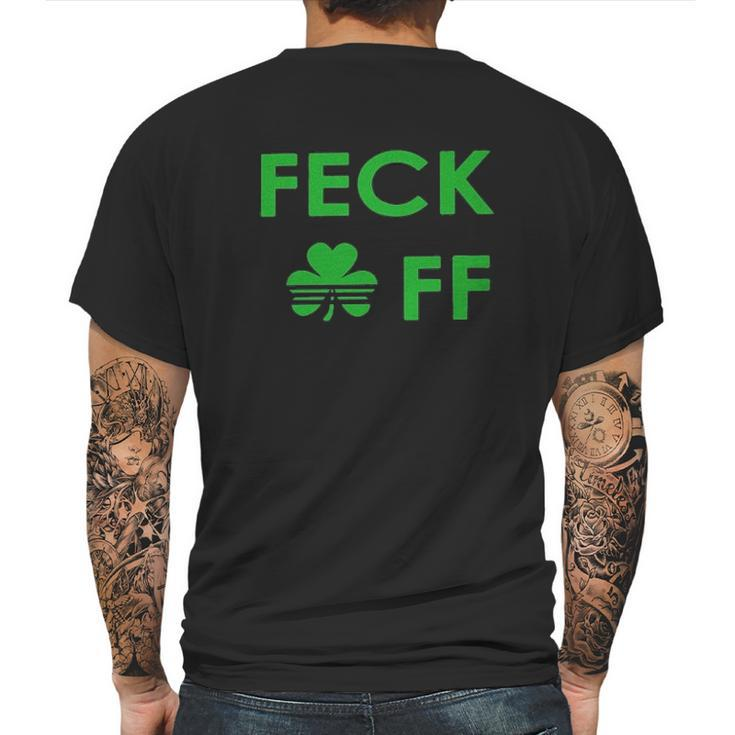 Feck Off Clover Irish St Patrick Day Mens Back Print T-shirt