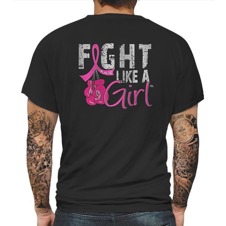 Fight Like A Girl Canker Boxing Glove Mens Back Print T-shirt