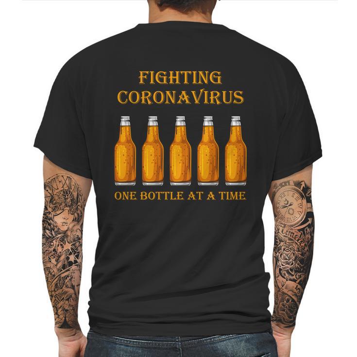 Fighting Virus One Bottle At A Time Mens Back Print T-shirt