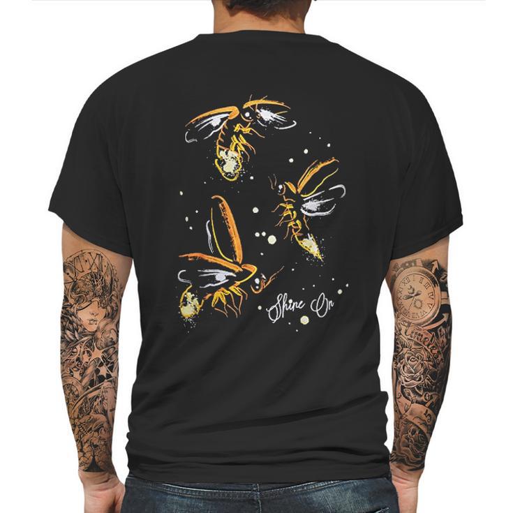 Fireflies Lightning Bug Firefly Nature Art Insect Mens Back Print T-shirt