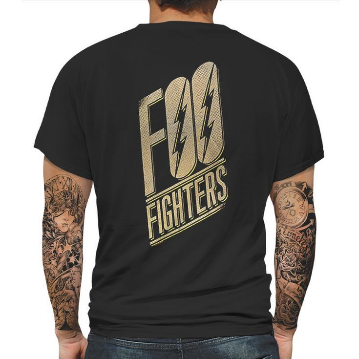 Foo Fighters Slanted Logo Soft Mens Back Print T-shirt
