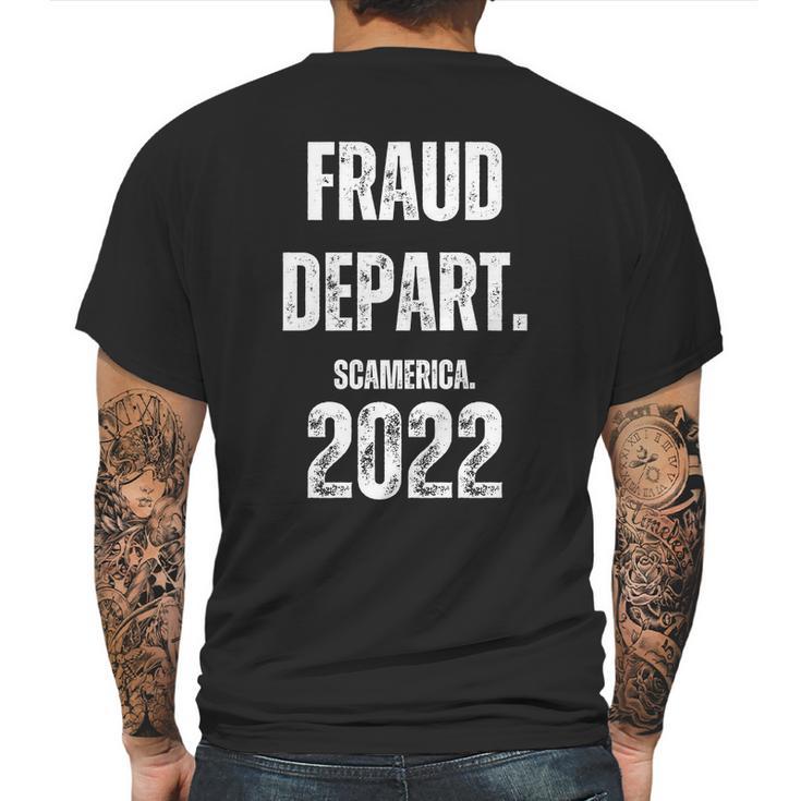 Fraud Department Scamerica Mens Back Print T-shirt