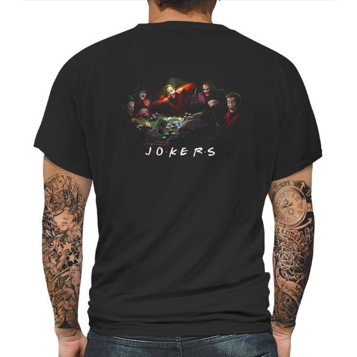 Friends Jokers Playing Poker Shirt Mens Back Print T-shirt