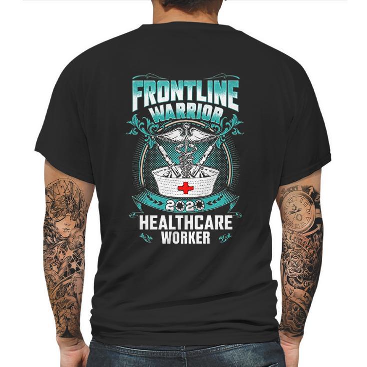 Frontline Warrior Healthcare Worker Mens Back Print T-shirt