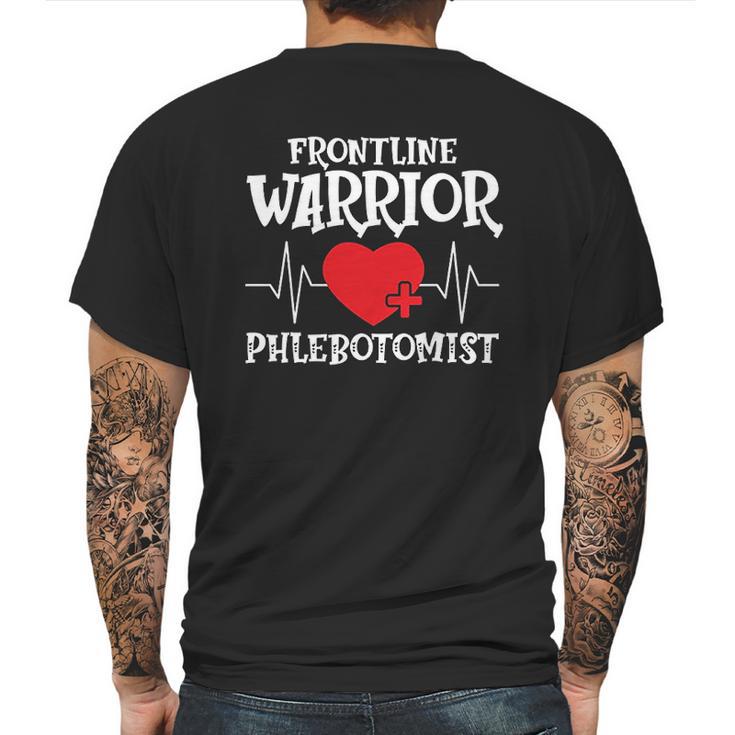 Frontline Warrior Phlebotomist Mens Back Print T-shirt