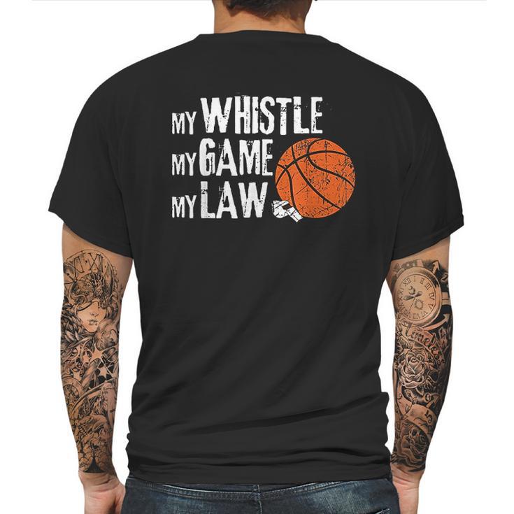 Funny Basketball Referee Quotes Gift I Hoops Ref Mens Back Print T-shirt